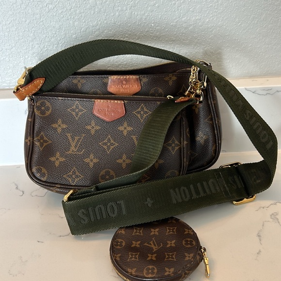 Louis Vuitton Pochette Métis Accessories with Khaki green strap . 100 %authentic - Picture 7 of 8